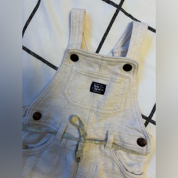 Baby B’Gosh Sweat Overalls Cream Size 12 Months - Picture 2 of 7